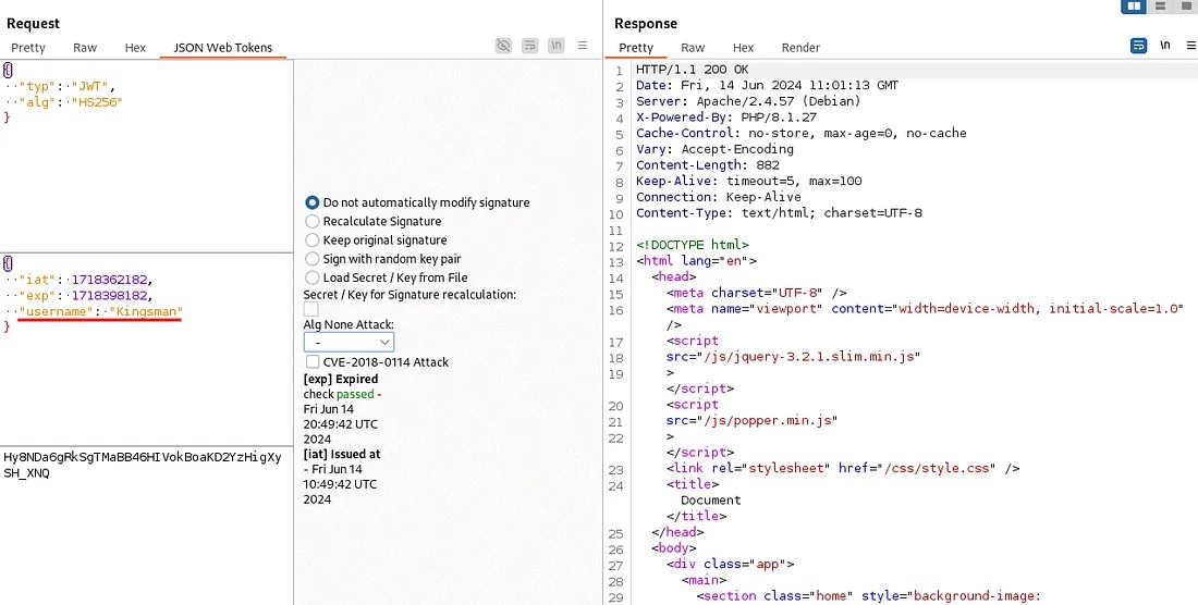 Checking JWT Payload