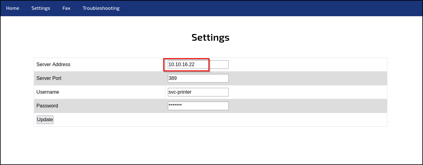 Attacker IP as server address