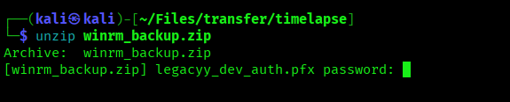 Locked zip file