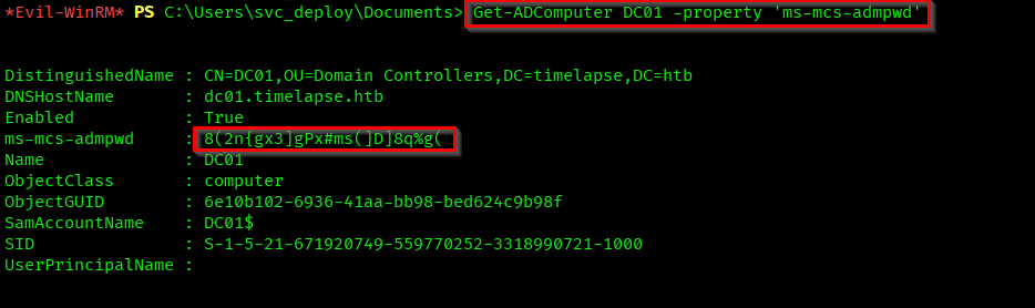Found Admin Password