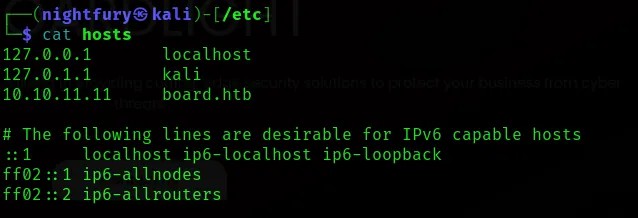 board.htb in /etc/hosts
