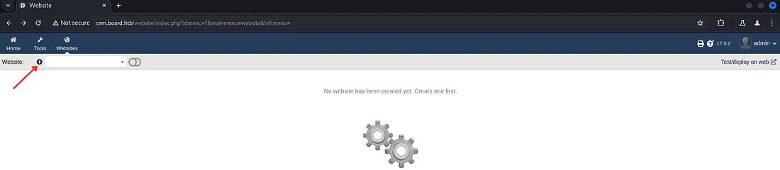 Website creation section