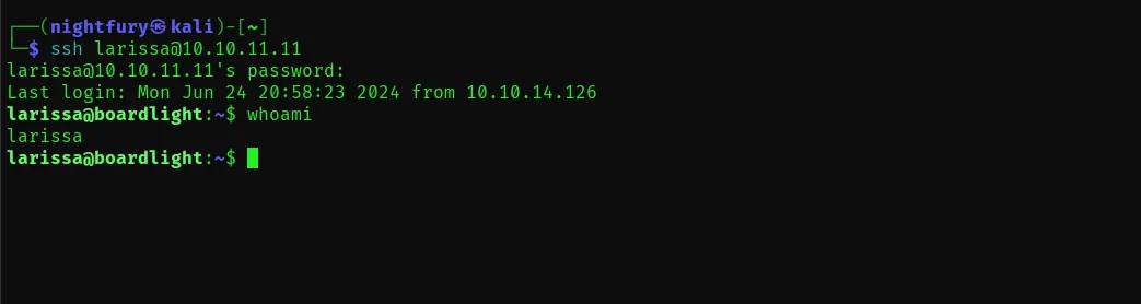 User login through SSH