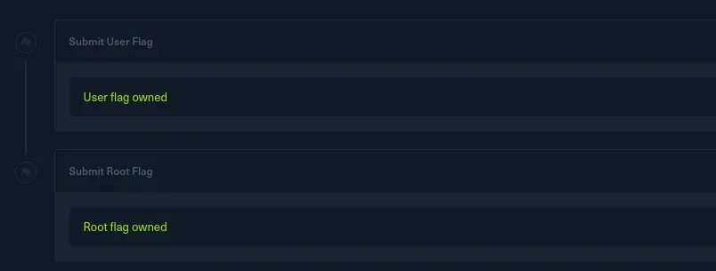Submitted both flags in HTB