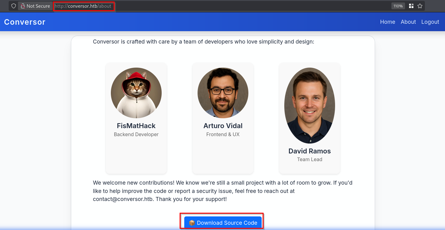About page in website