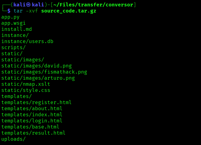 Source Code Files Extracted