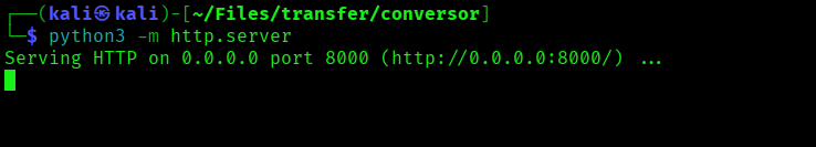 Python server started