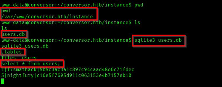 Got Username and password hash