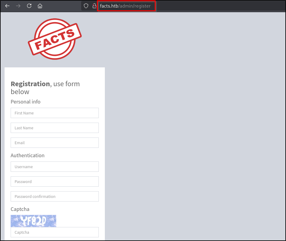 Registration Page