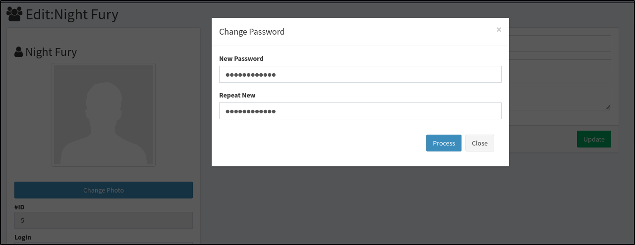 Change password function
