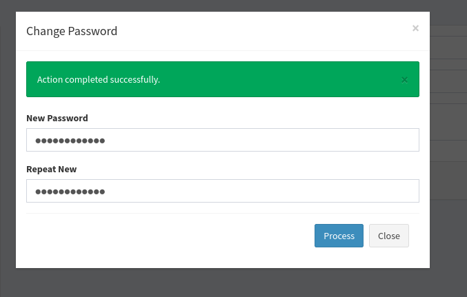 Password Change Success