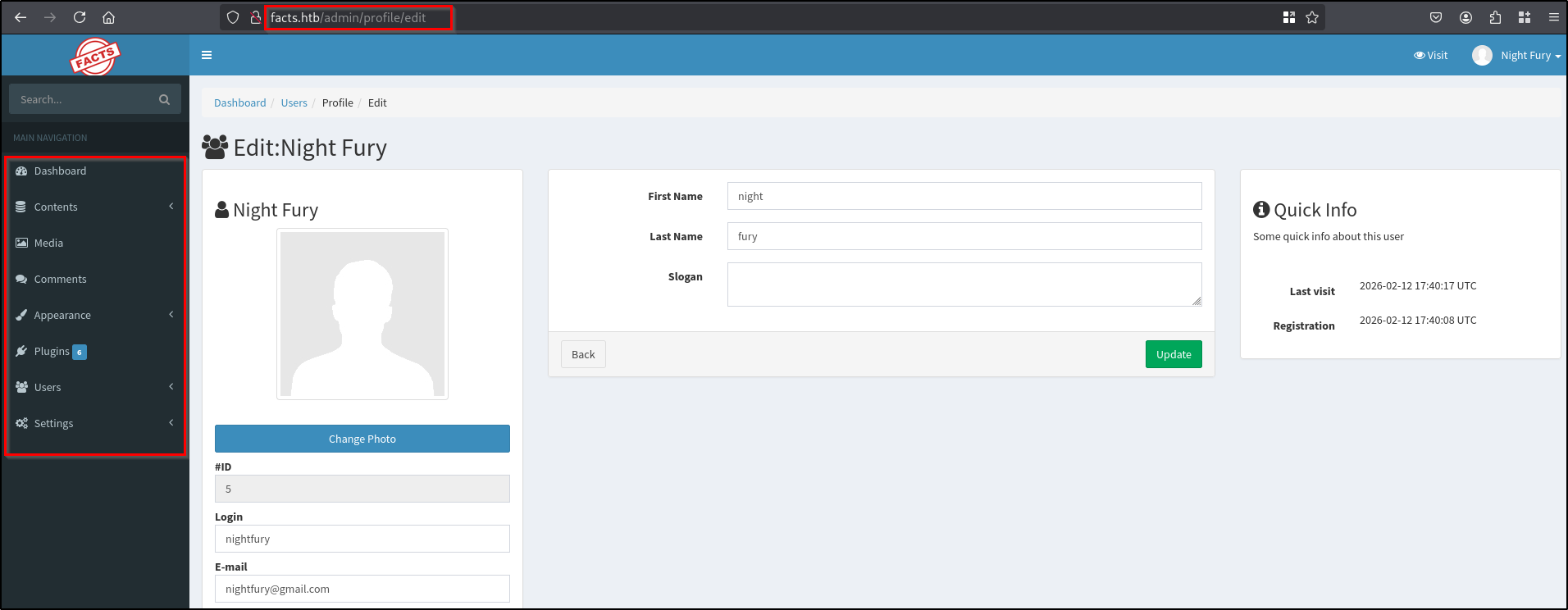 Admin Functionalities Enabled