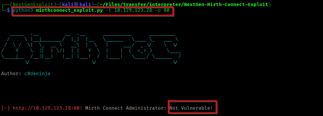 Not vulnerable