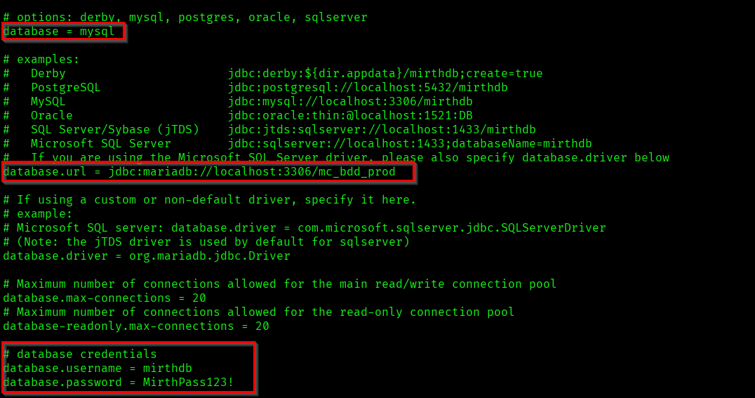 Found DB Credentials
