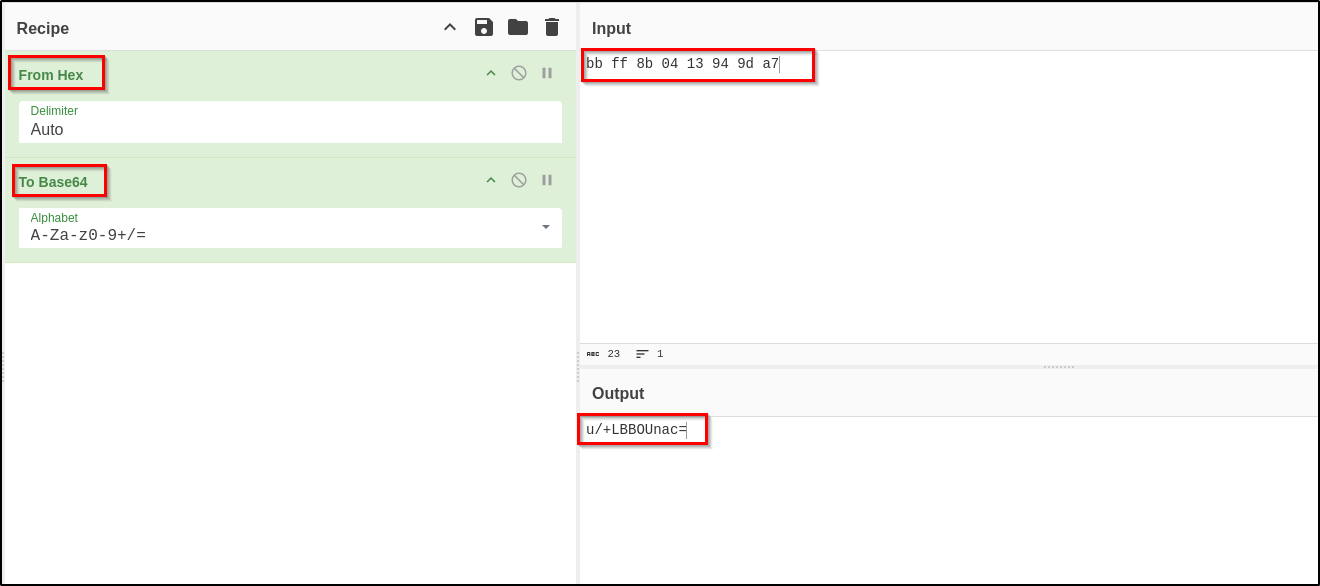 Salt from Hex to Base64