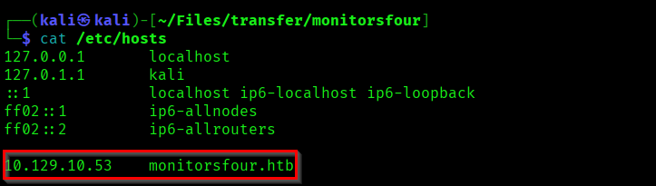IP in /etc/hosts file