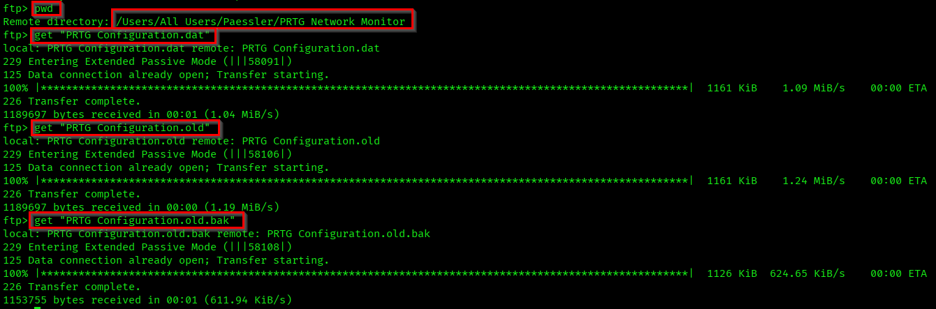 Fetching PRTG Congiguration Files