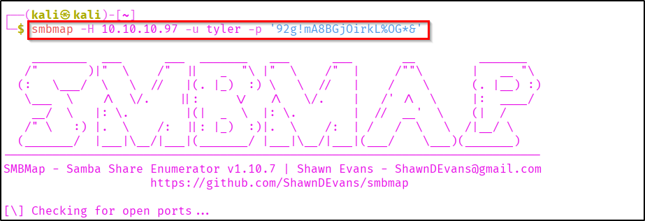 SMB Share Permission - SMBMAP