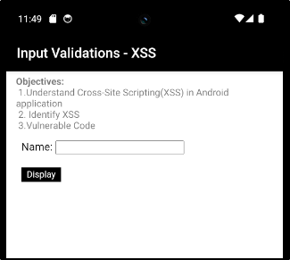 Input Validation - XSS