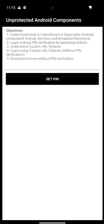 Unprotected Android Components