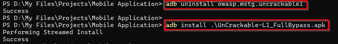 Installing the modified app